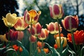 Tulip (Tulipa gesneriana) garden