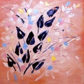 Tulips abstract oil painting