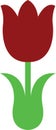 Tulips Flower jpg image with svg vector cut file for cricut and silhouette