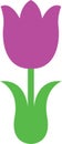 Tulips Flower jpg image with svg vector cut file for cricut and silhouette