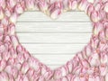 Tulips heart shape frame. EPS 10 Royalty Free Stock Photo