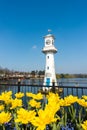 Tulips and Lighthouse at Public Roath Park