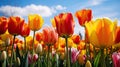 tulips nature flower farm Royalty Free Stock Photo