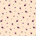 Tulips Seamless pattern springtime background vector illustration Royalty Free Stock Photo