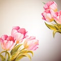 Tulips. Spring flowers invitation template card Royalty Free Stock Photo