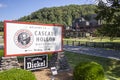 George Dickel Cascade Hollow Distilling Company sign and plant