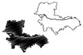 Tulln an der Donau district (Republic of Austria or Ãâsterreich, Lower Austria or NiederÃÂ¶sterreich state) map