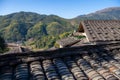 Tulou, Fujian province, China Hakka architecture, close up on the roof