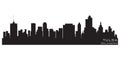 Tulsa Oklahoma city skyline. Detailed vector silhouette