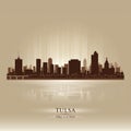 Tulsa Oklahoma city skyline silhouette