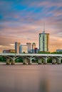 Tulsa, Oklahoma, USA on the Arkansas River Royalty Free Stock Photo