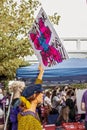 Tulsa USA - Beautiful young woman holds up sign at Reproductive Rights rally saying I cant believe we are still