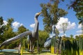 The Gathering Place - Award winning public theme park in Oklahoma - Giant wooden geese with slides and