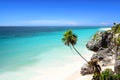 Tulum beach near Cancun, Mayan Riviera, Mexico Royalty Free Stock Photo