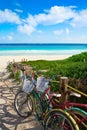 Tulum Caribbean beach bicycles Riviera Maya