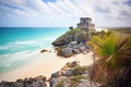 tulum coastal ruins overlooking the caribbean sea