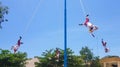 Tulum, Mexico - July 20, 2018: Danza de los Voladores & x28;Dance of