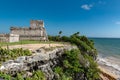 Tulum Mexico, Mayan ruins on top of the cliff Royalty Free Stock Photo