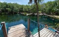 Jumping platform at Cenote Corazon del Paraiso