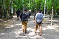 Coba Maya Ruins ancient buildings pyramids in tropical jungle Mexico