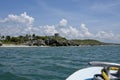 Tulum Ruins from the sea in Quintana Roo - Mexico Royalty Free Stock Photo