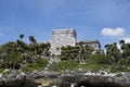 Tulum Ruins from the sea in Quintana Roo - Mexico Royalty Free Stock Photo