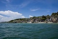 Tulum Ruins from the sea in Quintana Roo - Mexico Royalty Free Stock Photo