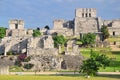Tulum, the site of a pre Columbian Mayan walled city serving as a major port for Coba, in the Mexican state of Quintana Roo,