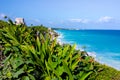 Tulum Temple on the Caribbean Coast Royalty Free Stock Photo