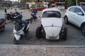 Parking and vehicles in the city. Tulum, Quintana Roo, Mexico