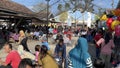 Bustling atmosphere at the Senggol market (Pasar Senggol)
