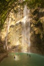 Tumalog waterfall on Sebu island, Philippines Royalty Free Stock Photo