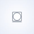 Tumble dry permanent press, vector best gray line icon Royalty Free Stock Photo