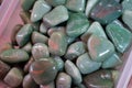 Tumbled aventurine gem stone as natural mineral rock Royalty Free Stock Photo