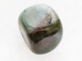 tumbled Bloodstone (Heliotrope) gemstone on white Royalty Free Stock Photo