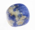 tumbled blue Sodalite stone on white