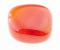 tumbled carnelian (cornelian) gem stone on white Royalty Free Stock Photo