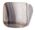 Tumbled flint stone isolated on white Royalty Free Stock Photo
