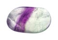 tumbled fluorite (fluorspar) gemstone on white