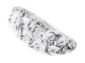 tumbled gray magnesite gemstone cutout on white Royalty Free Stock Photo