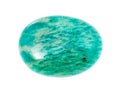 tumbled green Amazonite gem stone isolated