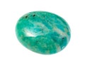 tumbled green Amazonite gemstone isolated