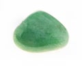 tumbled green Aventurine stone on white