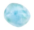 Tumbled Larimar gem blue pectolite Royalty Free Stock Photo