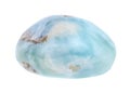 Tumbled Larimar gemstone blue pectolite Royalty Free Stock Photo