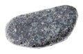 tumbled Peridotite stone with Phlogopite on white