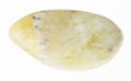 tumbled prasiolite (green quartz) stone on white Royalty Free Stock Photo