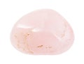 Tumbled Rose quartz gem stone isolated on white Royalty Free Stock Photo