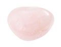 tumbled Rose quartz gemstone isolated on white Royalty Free Stock Photo