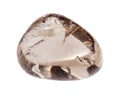 tumbled Smoky quartz gemstone isolated on white Royalty Free Stock Photo